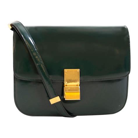 celine patent green bag|WOMEN'S LUXURY GREEN CHAIN BAGS .